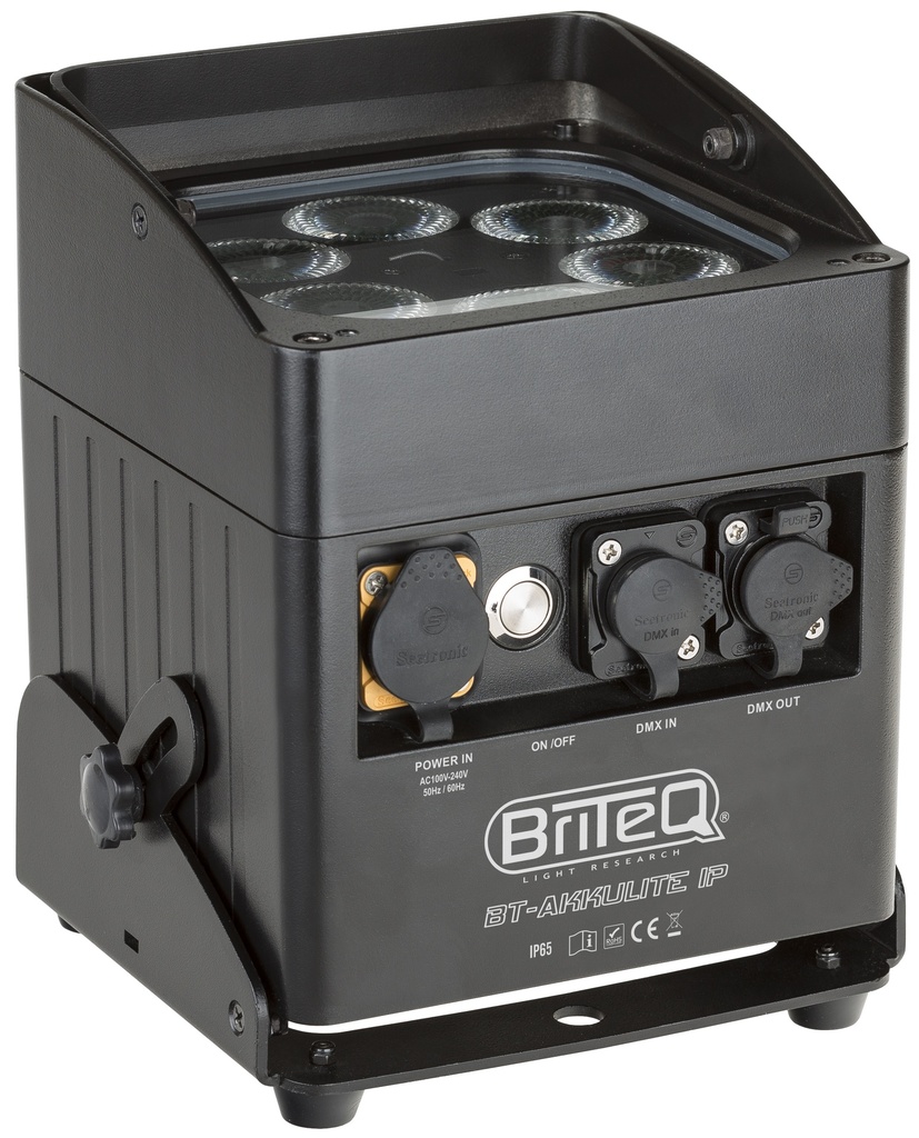 BRITEQ - AKKULITEIP proj   LED 6x10W RGBWA sur batterie IP65