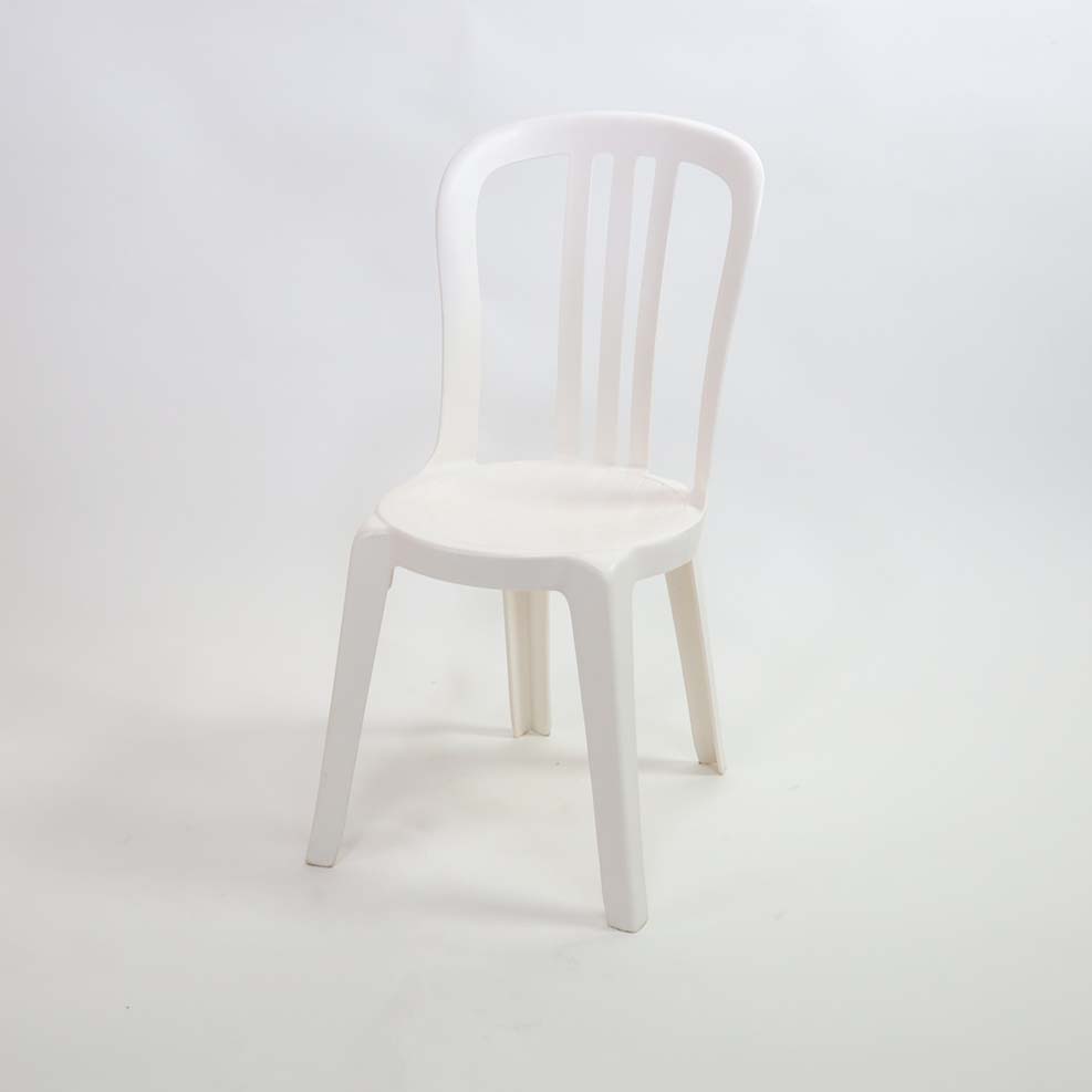 Chaise PVC Miami blanche empilable