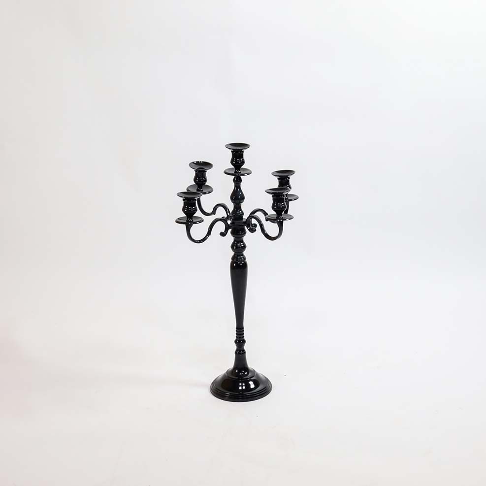 Chandelier noir baroque 5 branches