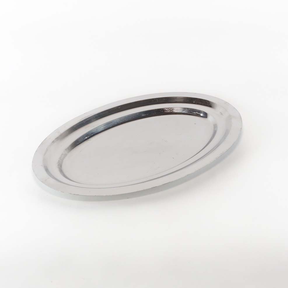 Plat ovale inox - 40 cm