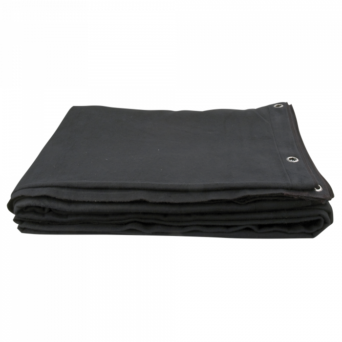 Rideau de scène noir molleton 300g/m²