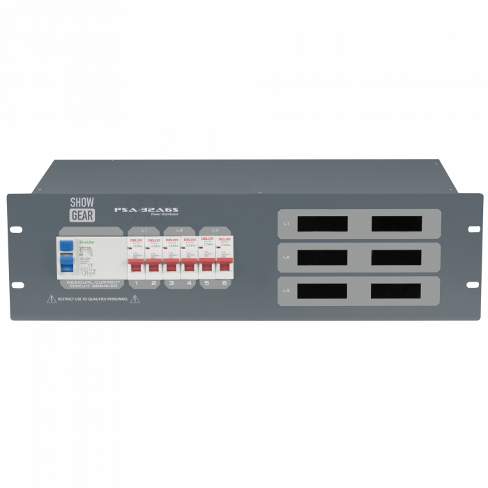 Tableau électrique 32A Show Tec, PSA-32A6S