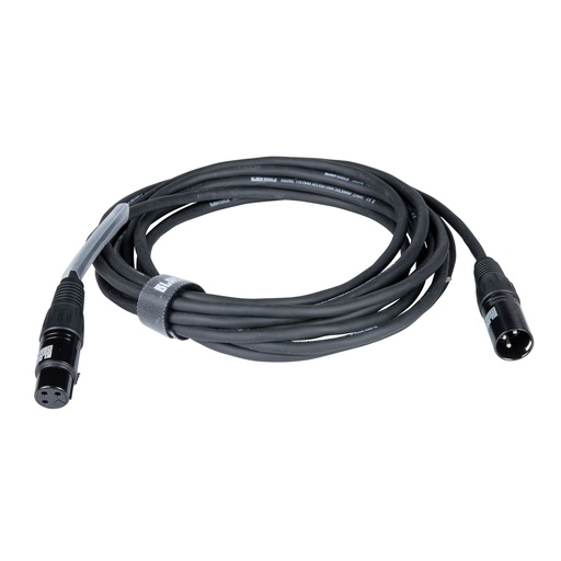 [BC-DMX3-STD-5] Cordon DMX 3 points mâle-femelle standard - Longueur 5m - BLACKCABLE
