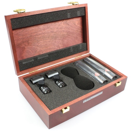 [KM184MT-STEREOSET] Kit stéréo 2 KM184 NEUMANN avec pinces , bonnettes , boitier bois